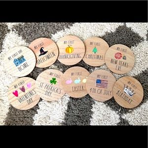 Rae Dunn - holiday or milestone discs / picture props